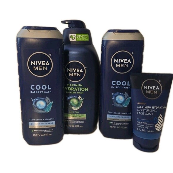 Nivea Men Body Wash Collection – 4 Unit Set (16.9oz & 30oz) Holiday Gift Bundle - Picture 4 of 7